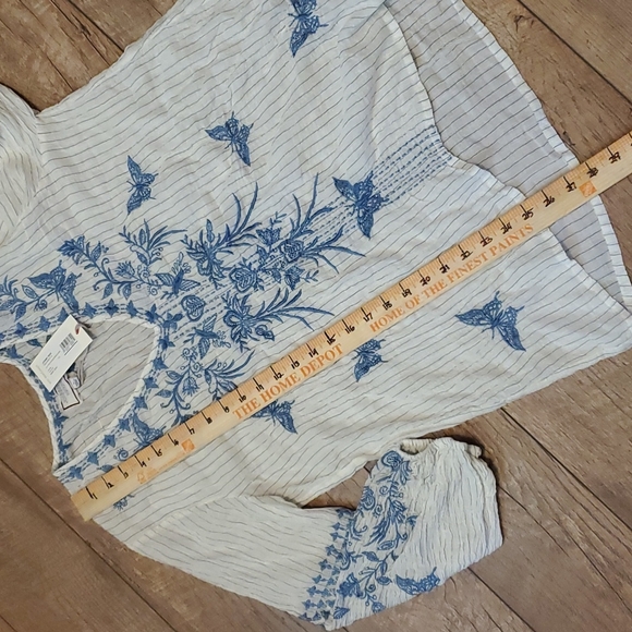 Johnny Was Workshop Lulu Puff Sleeve Swing Blouse - Picture 12 of 14